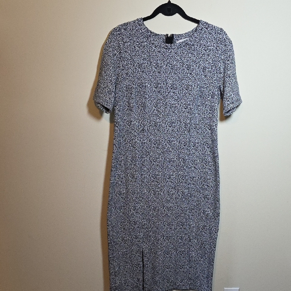 Loft Animal Print Cotton Knit Dress. Size 10.